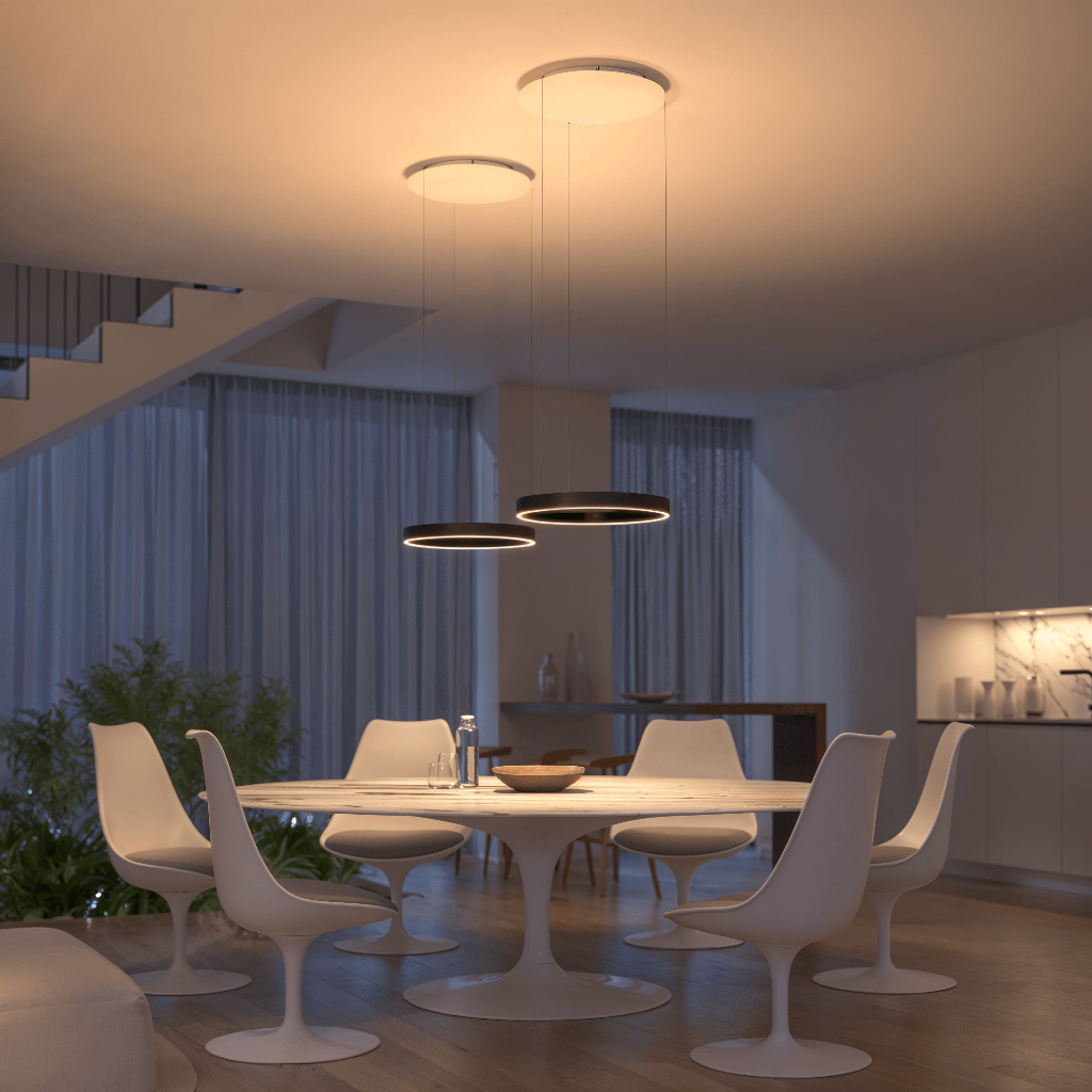 Contemporary LED Ceiling Light — Compact Flush Mount Panel Fixture