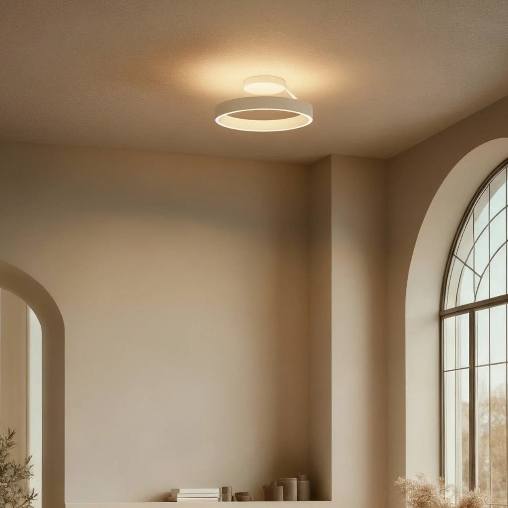 Round LED Ceiling Light — Flush Mount, Slim Low-Profile Design