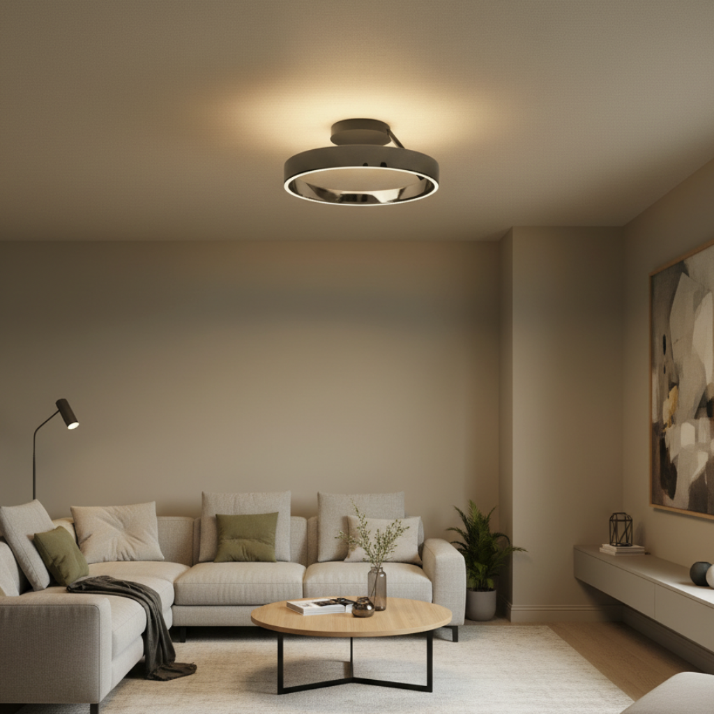 Round LED Ceiling Light — Flush Mount, Slim Low-Profile Design