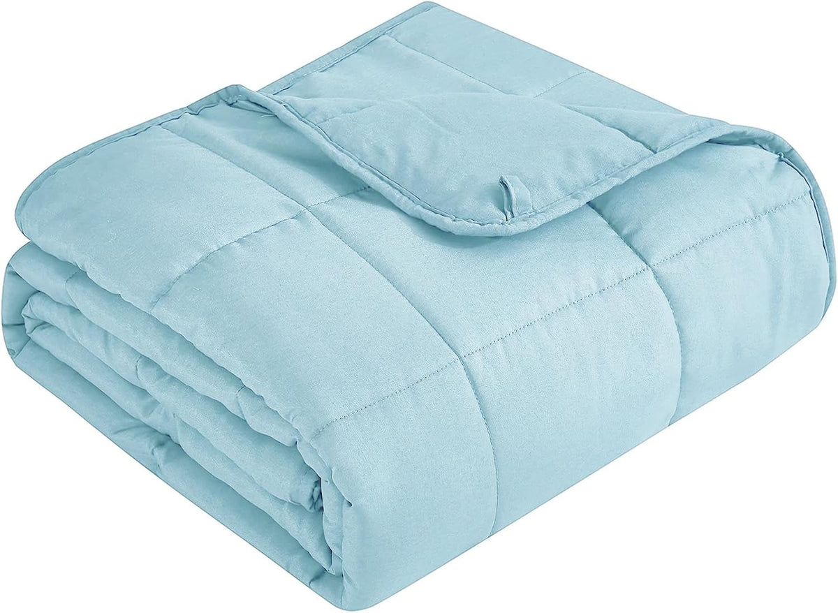 Pătură ponderată Cozy Comfort — țesătură din microfibră răcoritoare, umplutură cu reglare termică