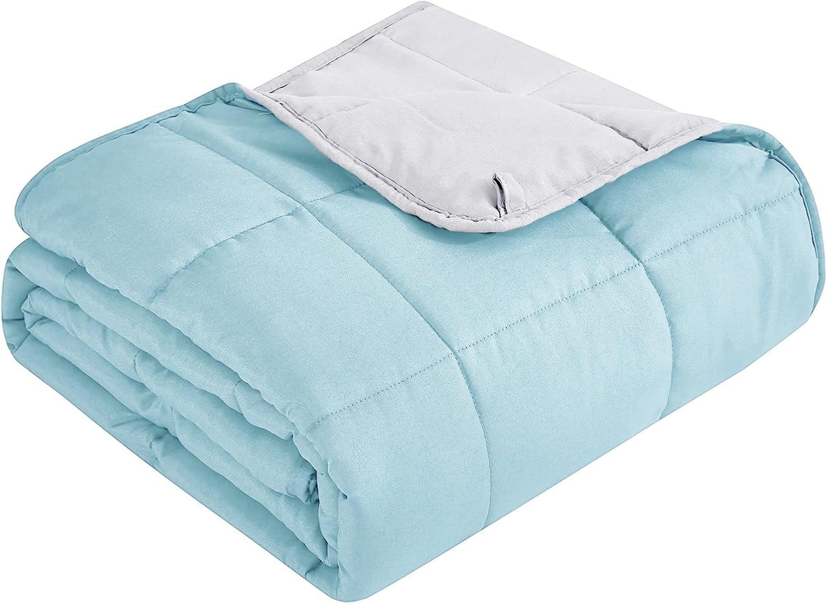 Pătură ponderată Cozy Comfort — țesătură din microfibră răcoritoare, umplutură cu reglare termică