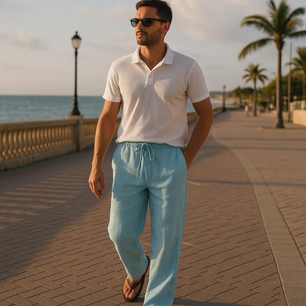 Pantaloni di Lino Vestibilità Casual Leggeri per l'Estate | Meowbutter