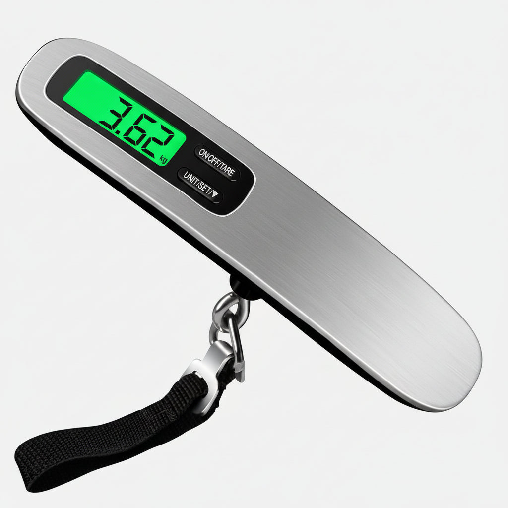 Bilancia digitale portatile per bagagli — Gancio di sollevamento, display elettronico