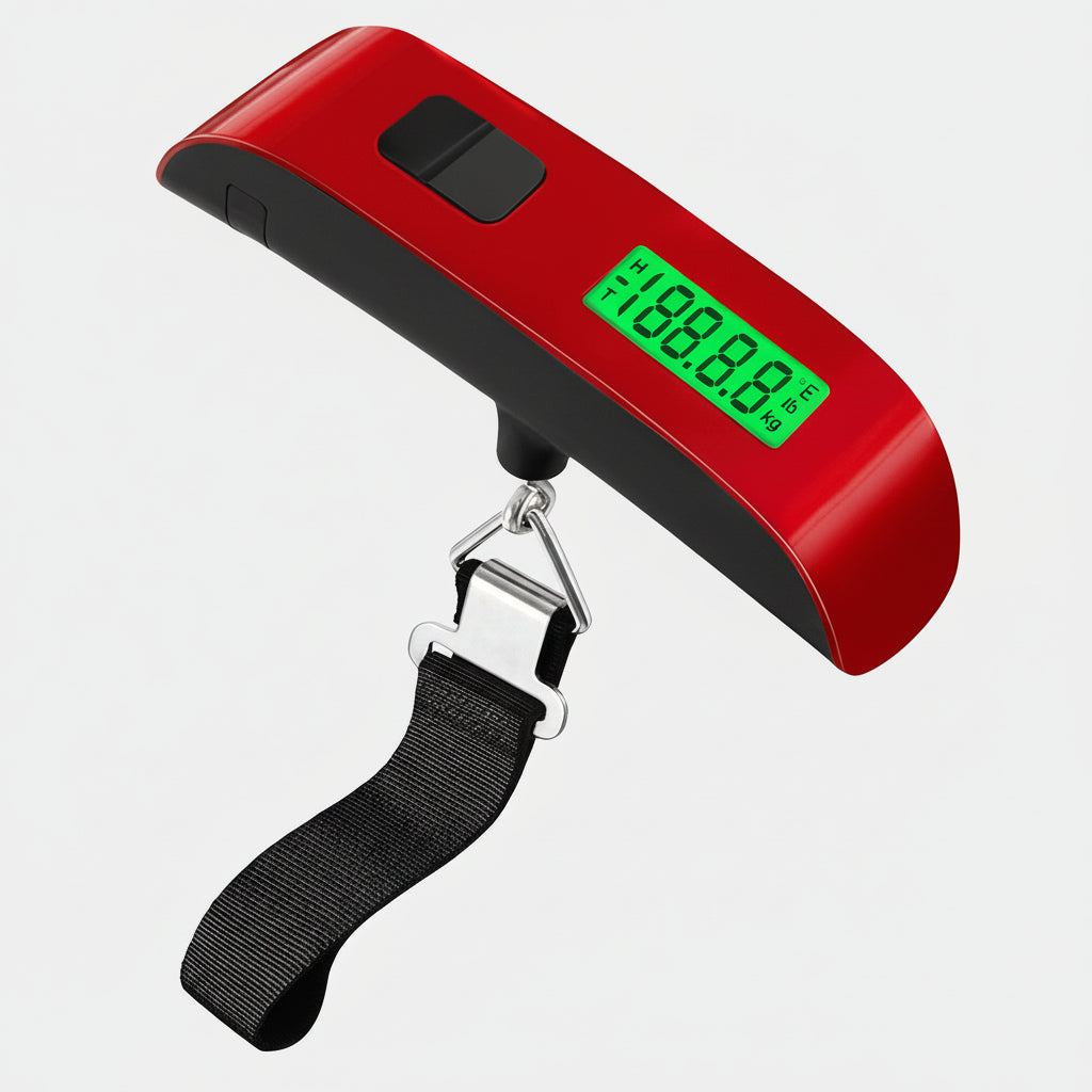 Bilancia digitale portatile per bagagli — Gancio di sollevamento, display elettronico
