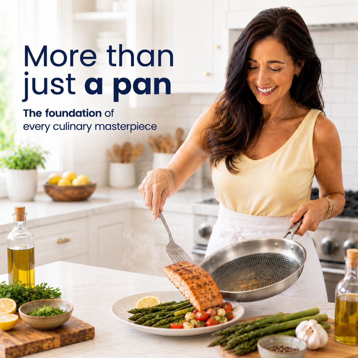 Premium Pure Titanium Fry Pan Pro for Effortless, Uncoated Cooking