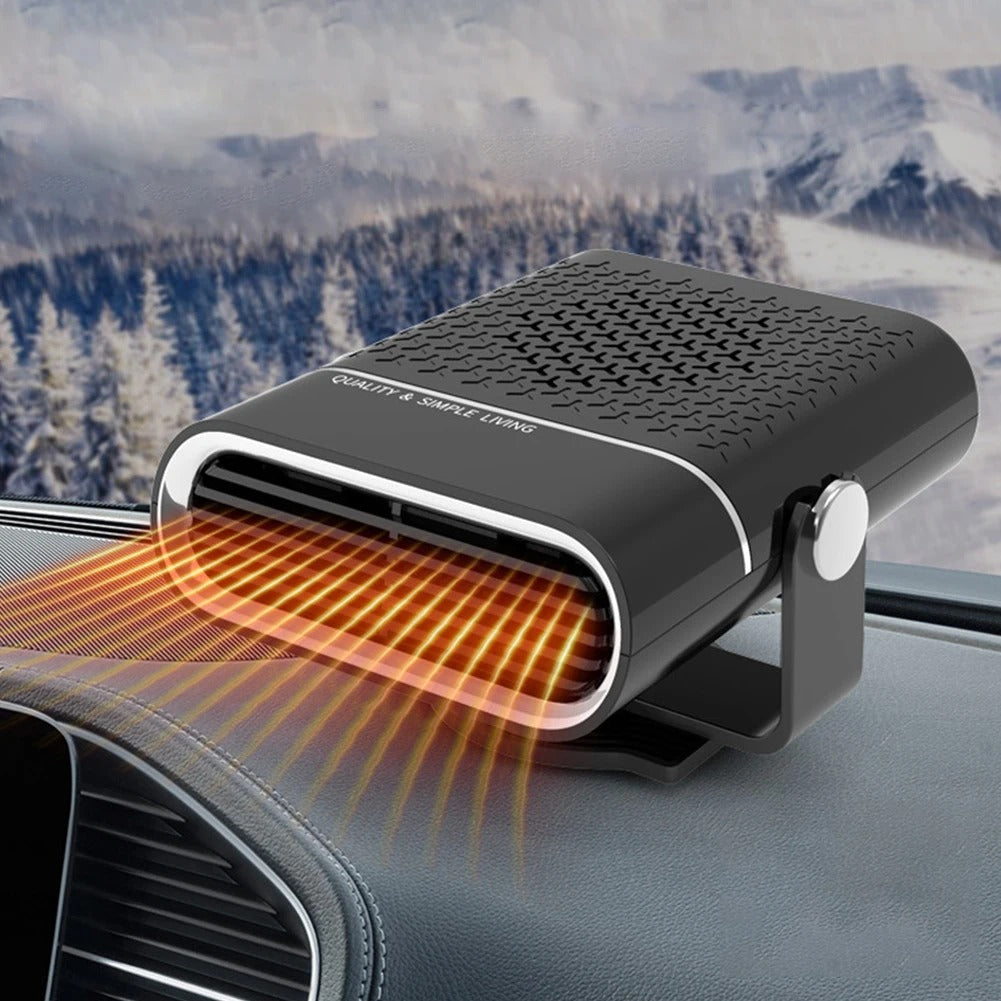 Car Fan - 4-in-1 Heating & Cooling - 12V/24V - 360 Degree Rotation - White & Black | meowbutter