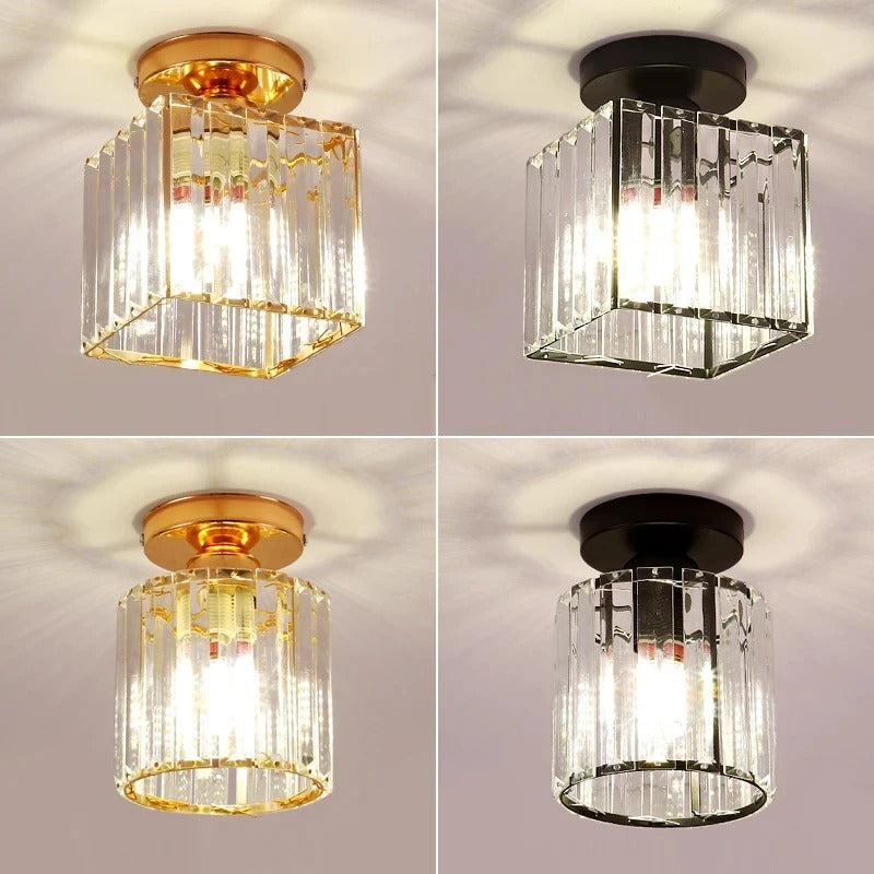 Lámpara de techo de cristal | Lámpara elegante para pasillos y corredores | Meowbutter