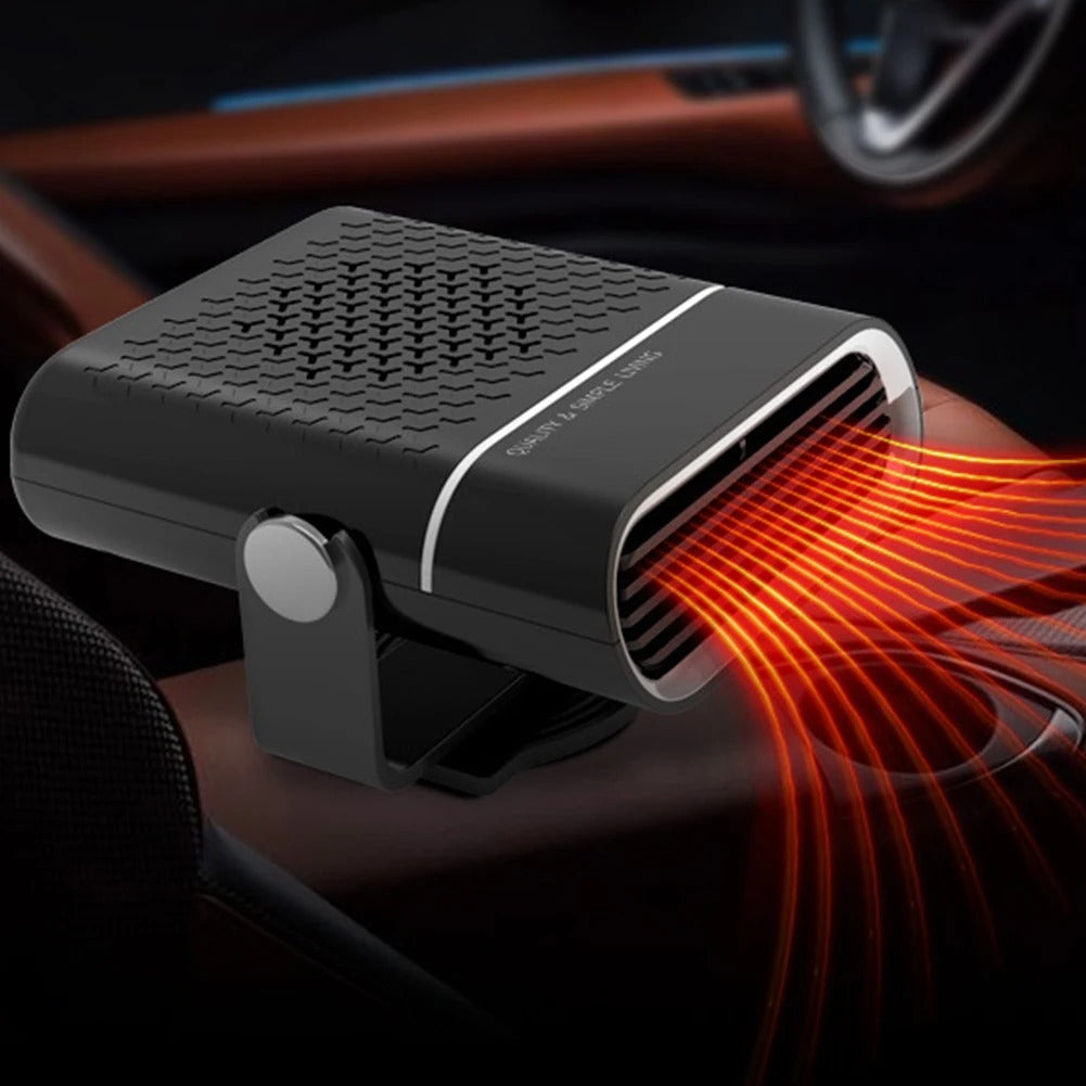 Car Fan - 4-in-1 Heating & Cooling - 12V/24V - 360 Degree Rotation - White & Black | meowbutter