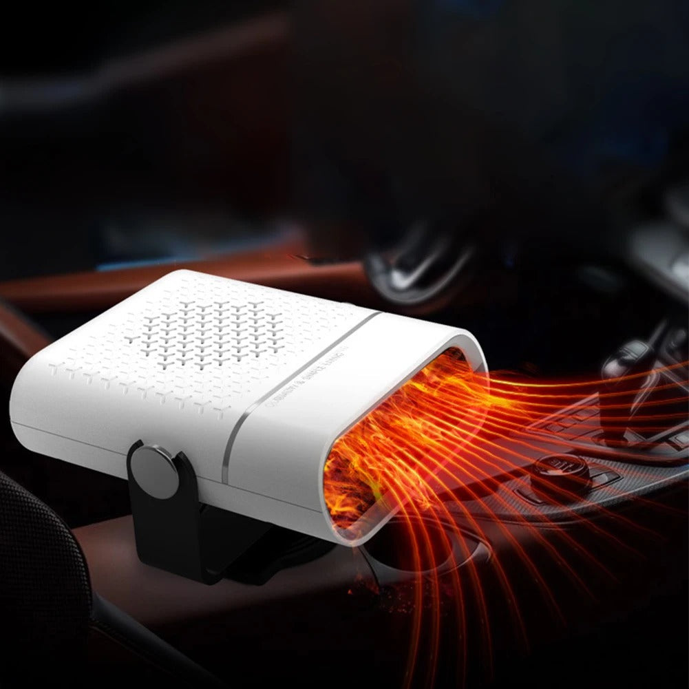 Car Fan - 4-in-1 Heating & Cooling - 12V/24V - 360 Degree Rotation - White & Black | meowbutter
