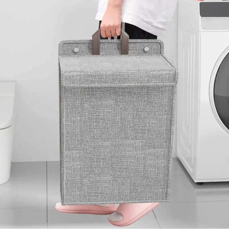 Wallora Foldable Wall-Mounted Laundry Basket — Adhesive Hamper