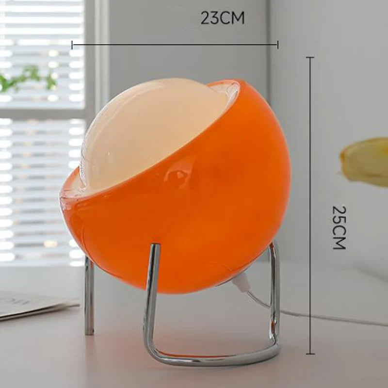 Lampe de table en verre style Bauhaus - style rétro nordique, lumière d'ambiance chaleureuse