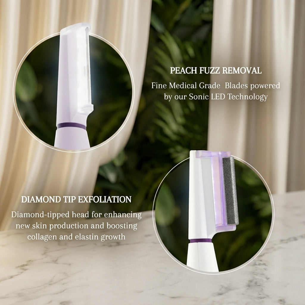 Advanced Sonic Dermaplaning Tool for Smooth, Radiant Mature Skin