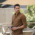 Mens Dress Shirt Button Up Casual Buttoned Collar | Meowbutter