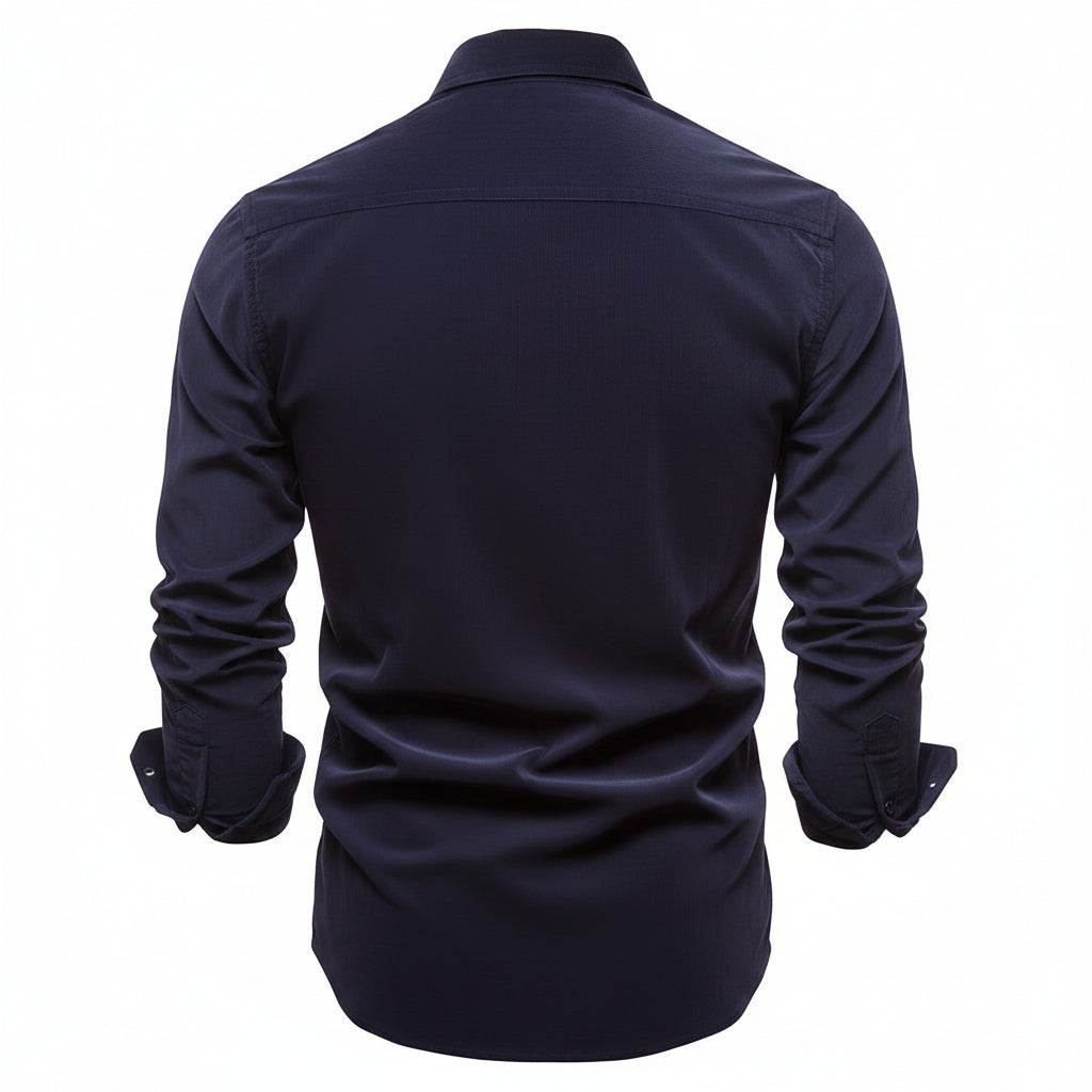 Mens Dress Shirt Button Up Casual Buttoned Collar | Meowbutter
