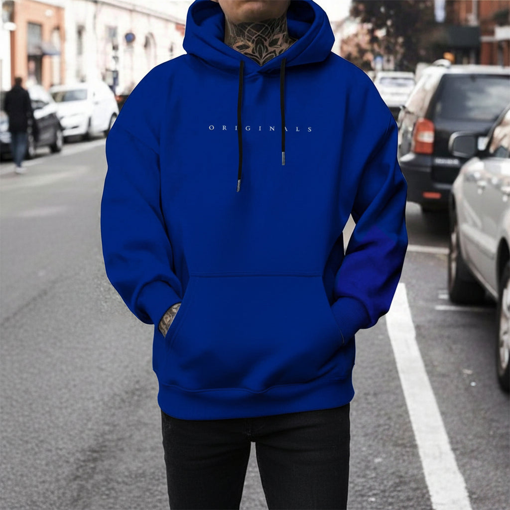 Herre Oversized Hoodie med Lange Ærmer Sweatshirt | Casual | Meowbutter