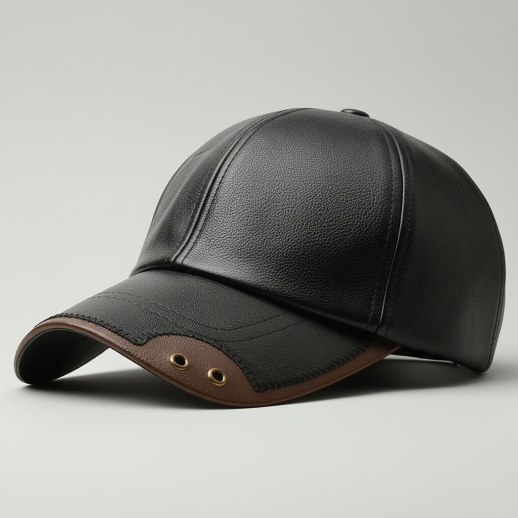 Strukturierte Baseballkappe für Herren – verstellbare Schnalle hinten