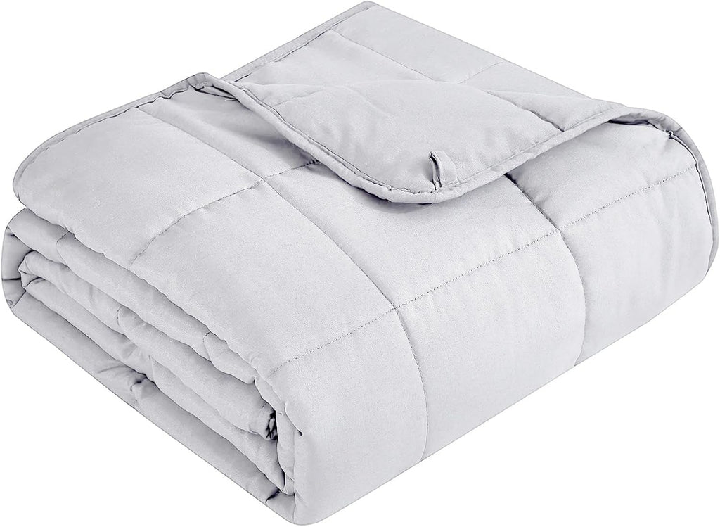 Pătură ponderată Cozy Comfort — țesătură din microfibră răcoritoare, umplutură cu reglare termică