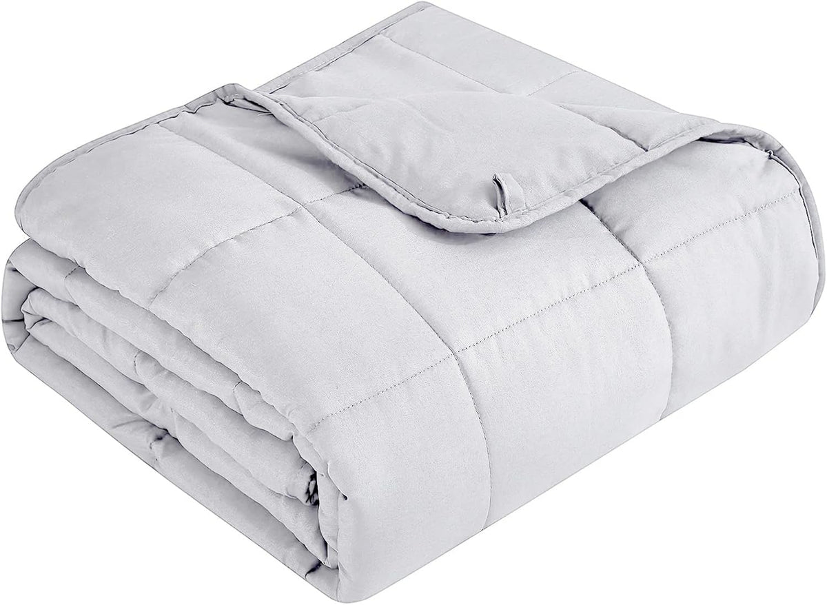 Pătură ponderată Cozy Comfort — țesătură din microfibră răcoritoare, umplutură cu reglare termică