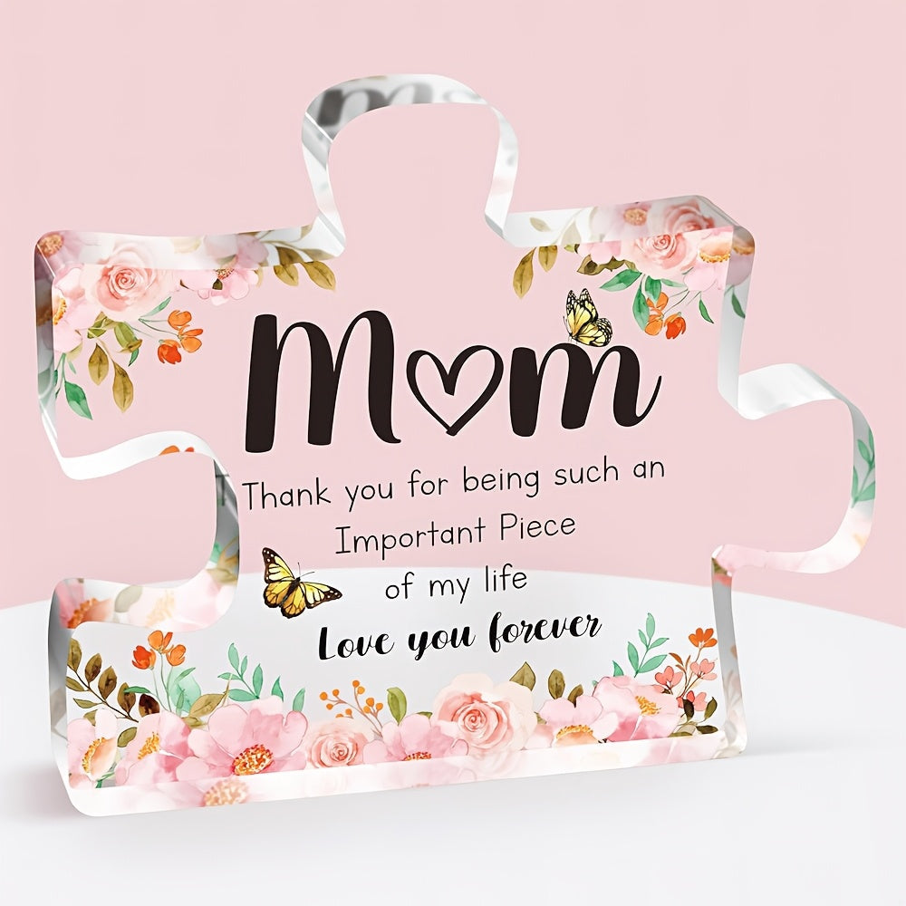 Mother's Day Floral Butterfly Acrylic Puzzle Desktop Display