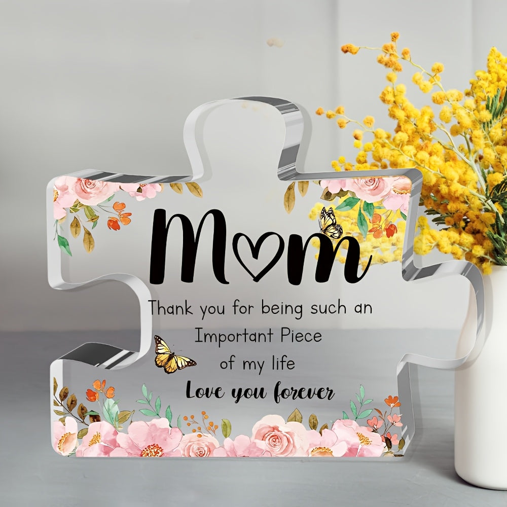 Mother's Day Floral Butterfly Acrylic Puzzle Desktop Display
