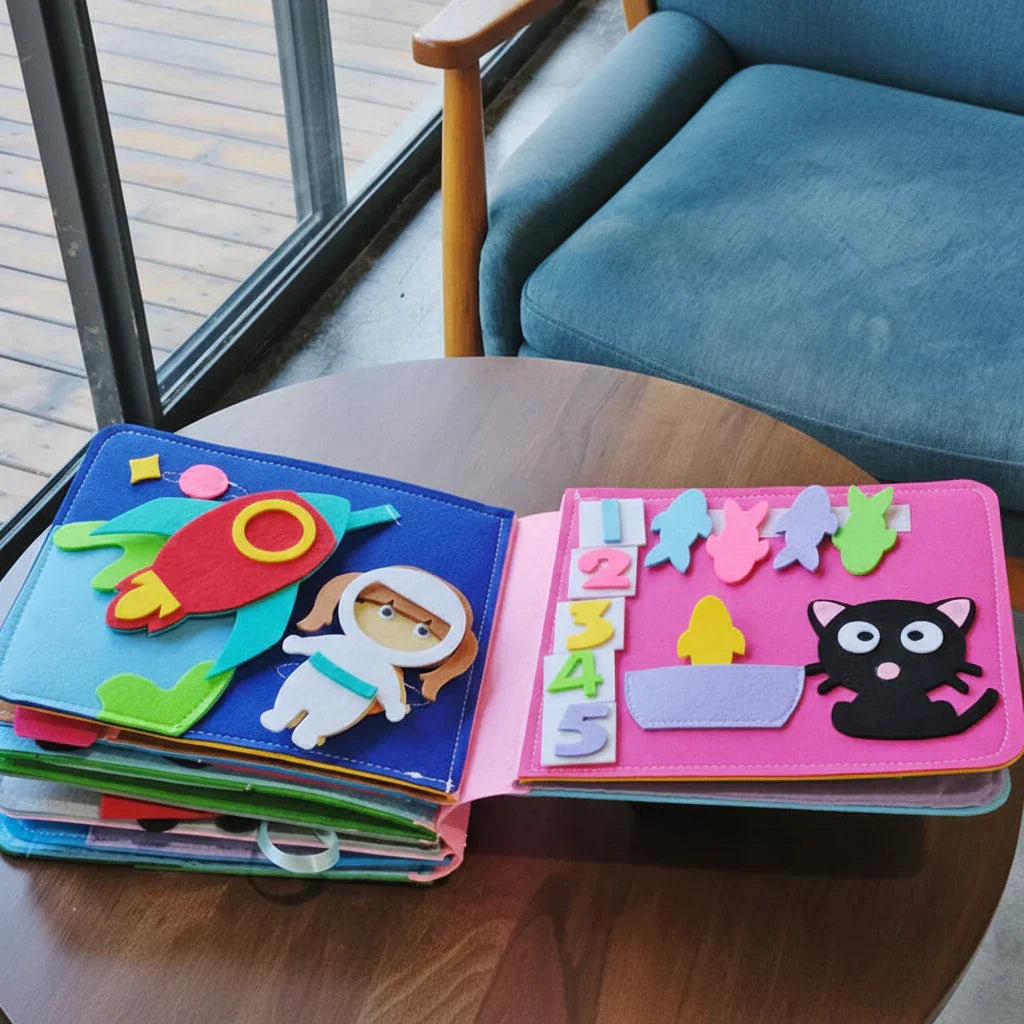 Montessori-filtboksett – 16 historietavler og avtakbare deler