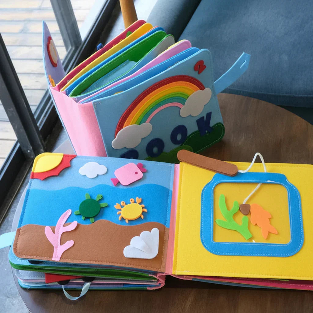 Montessori-filtboksett – 16 historietavler og avtakbare deler