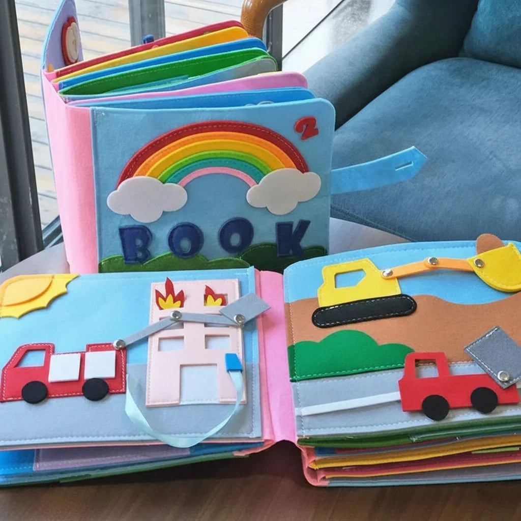 Montessori-filtboksett – 16 historietavler og avtakbare deler