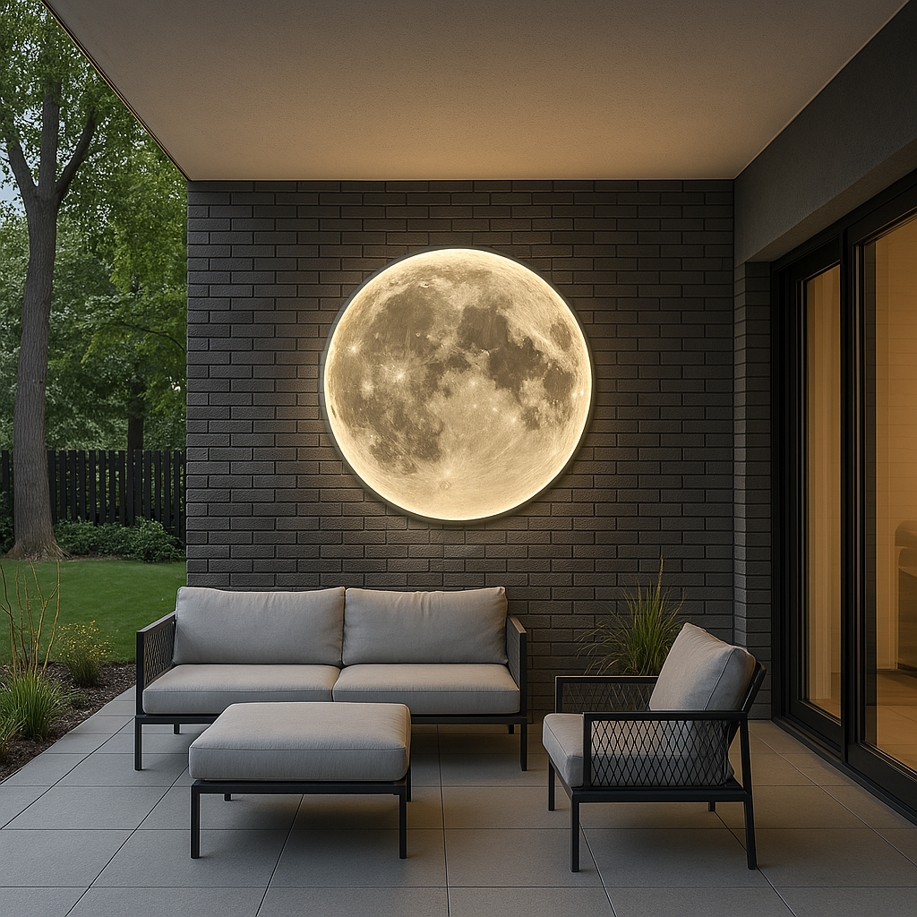 Mond-Wandlampe | Himmlische Eleganz für moderne Innenräume | Meowbutter