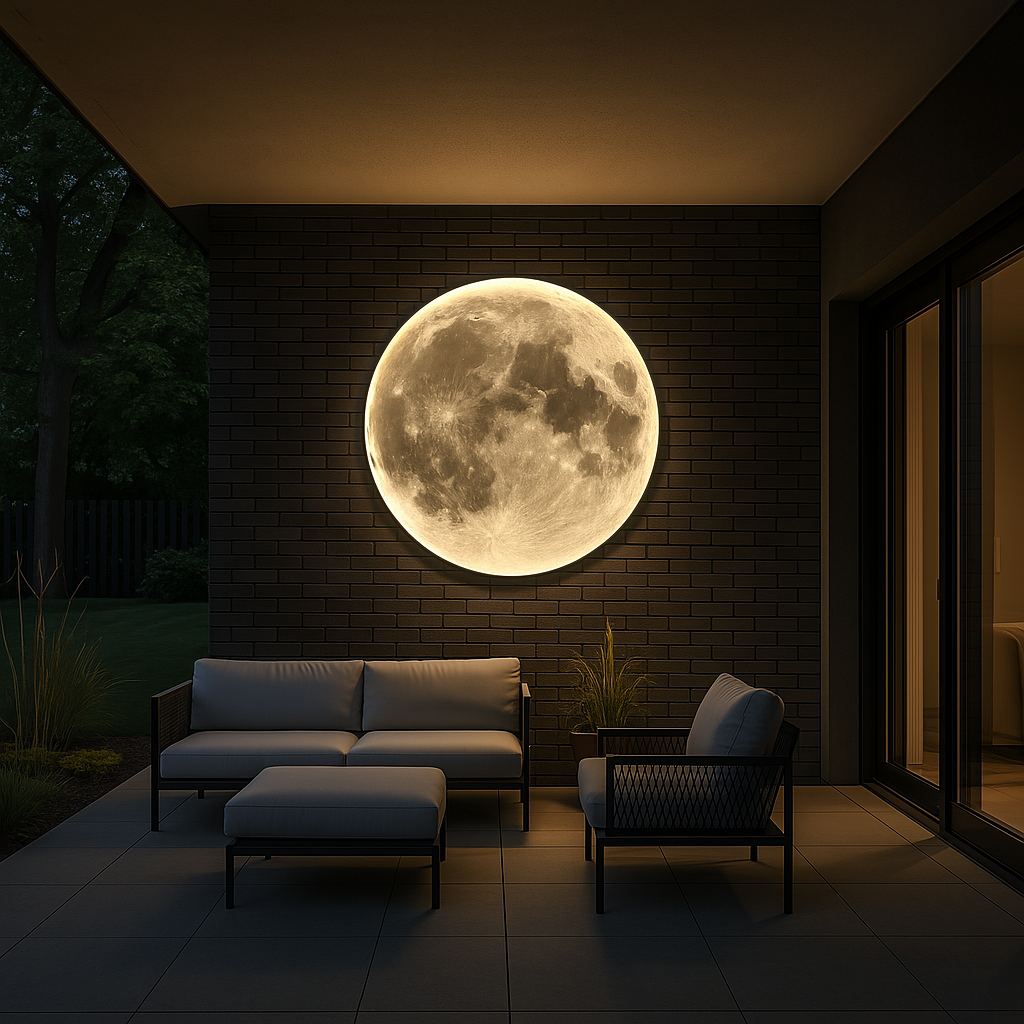 Mond-Wandlampe | Himmlische Eleganz für moderne Innenräume | Meowbutter