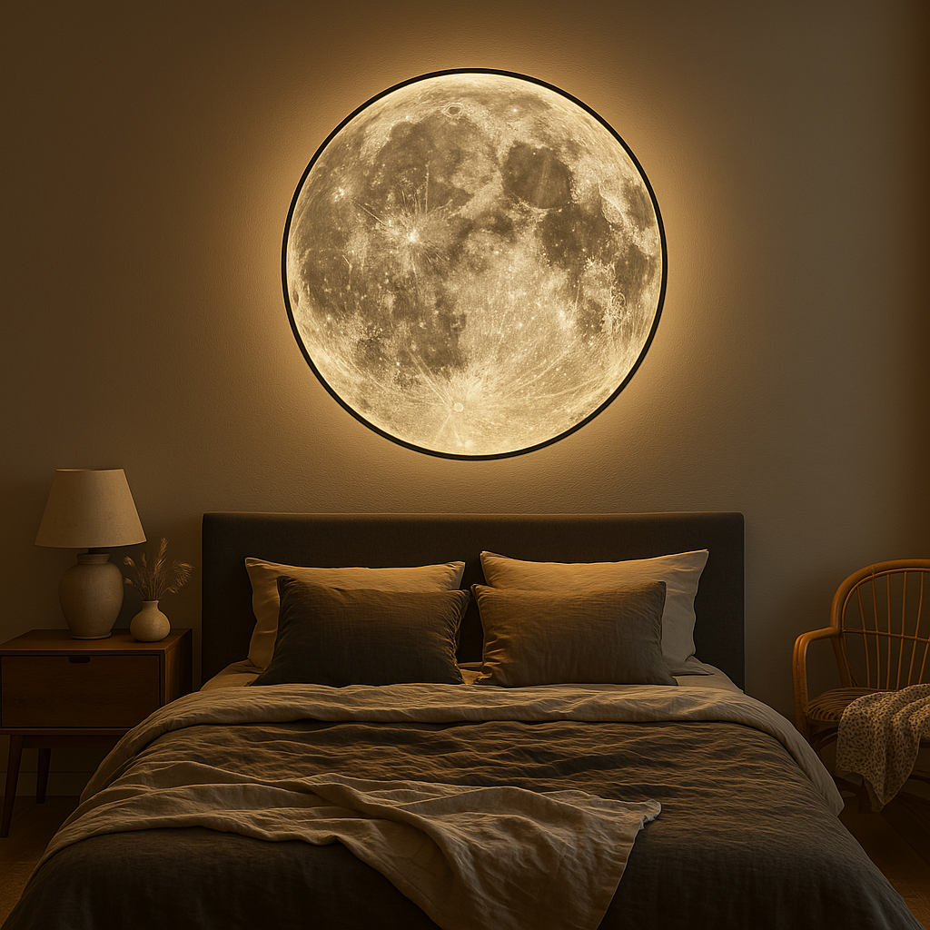 Mond-Wandlampe | Himmlische Eleganz für moderne Innenräume | Meowbutter