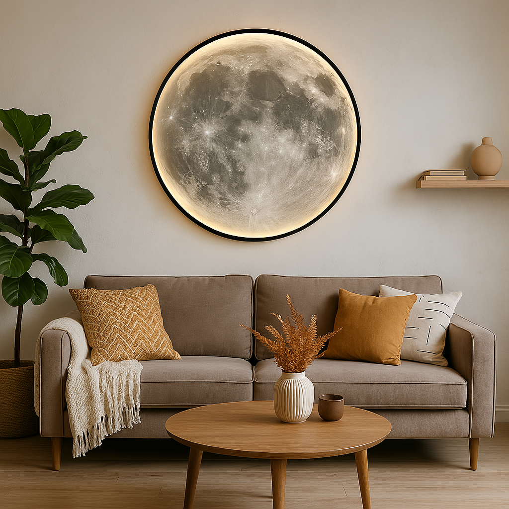 Mond-Wandlampe | Himmlische Eleganz für moderne Innenräume | Meowbutter