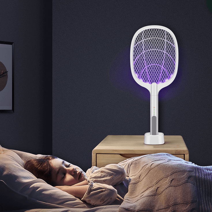 Raquette électrique anti-moustiques - Rechargeable par USB - Raquette anti-insectes portable | meowbutter
