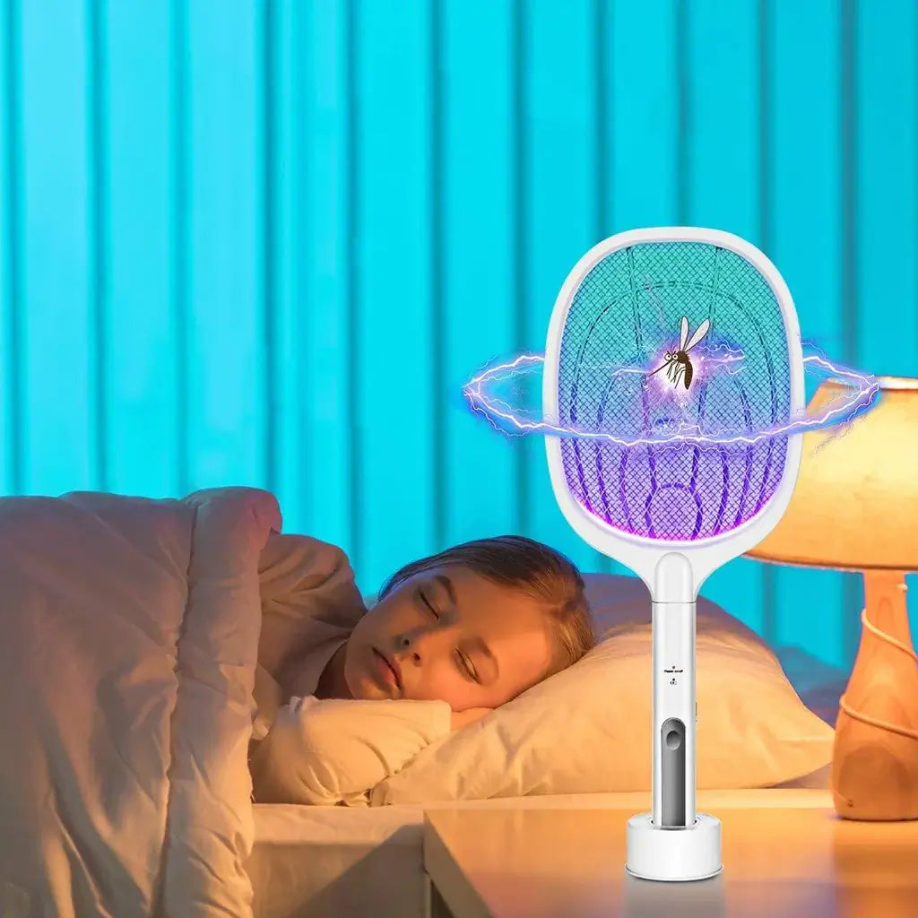Raquette électrique anti-moustiques - Rechargeable par USB - Raquette anti-insectes portable | meowbutter