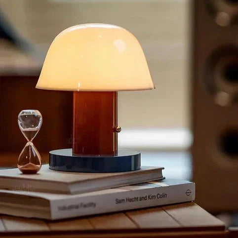 Mushroom Table Lamp | Modern Rechargeable LED Light | Meowbutter