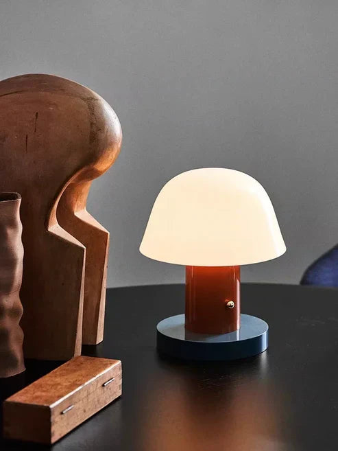 Mushroom Table Lamp | Modern Rechargeable LED Light | Meowbutter