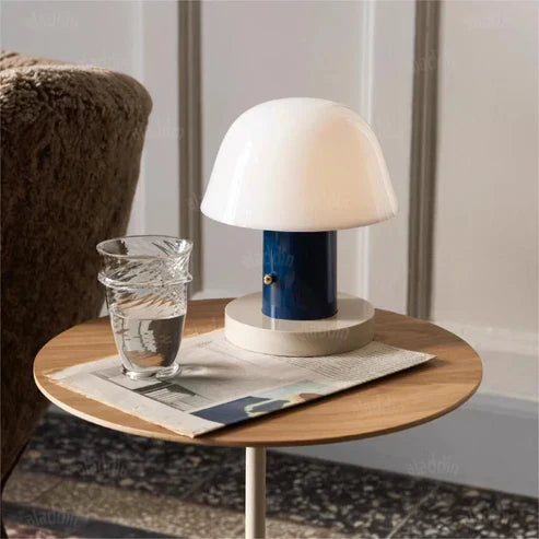 Mushroom Table Lamp | Modern Rechargeable LED Light | Meowbutter