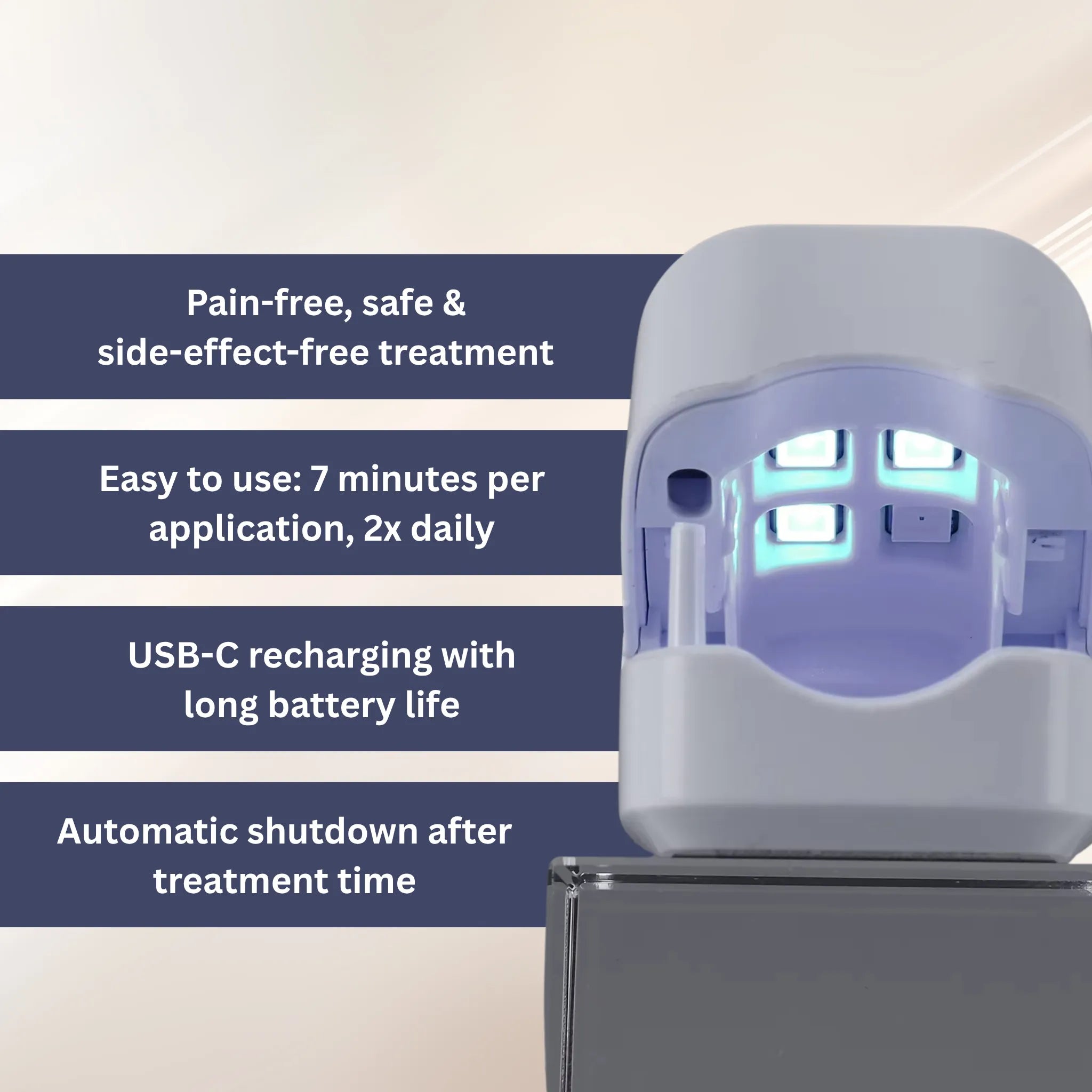 UV Light Nail Care Device - Rechargeable Battery - Portable - 4-Hour Runtime - 300g - Home Use | meowbutter