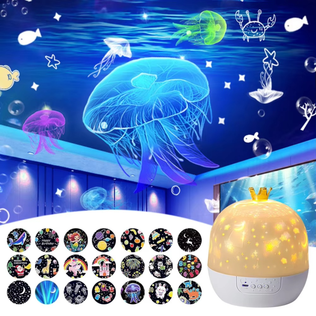 Kids Galaxy Star Projector Night Light — Portable LED Constellation & Nebula Display