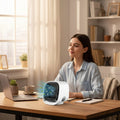 Aire acondicionado personal con alimentación USB — ventilador mini portátil, depósito de agua integrado