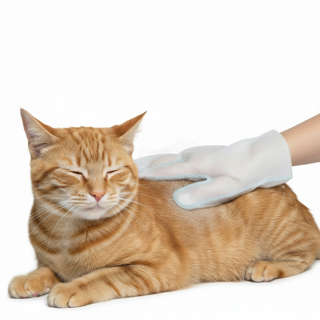 Plejehandsker til kæledyr — engangsrenseservietter i handskeform til katte og hunde