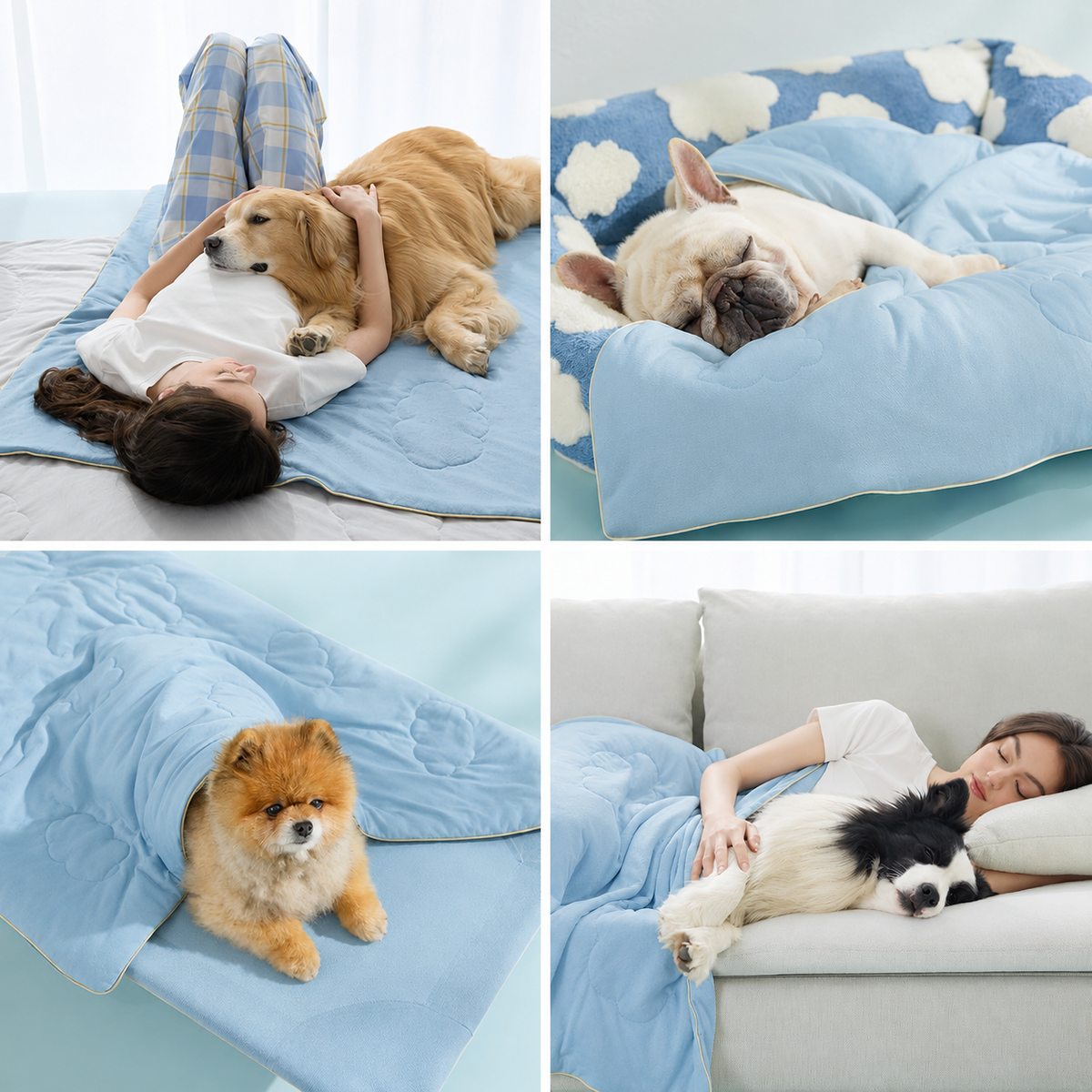 Chladicí deka pro psy Cozy Pet Collection — Pratelná, rychlé pohlcování tepla