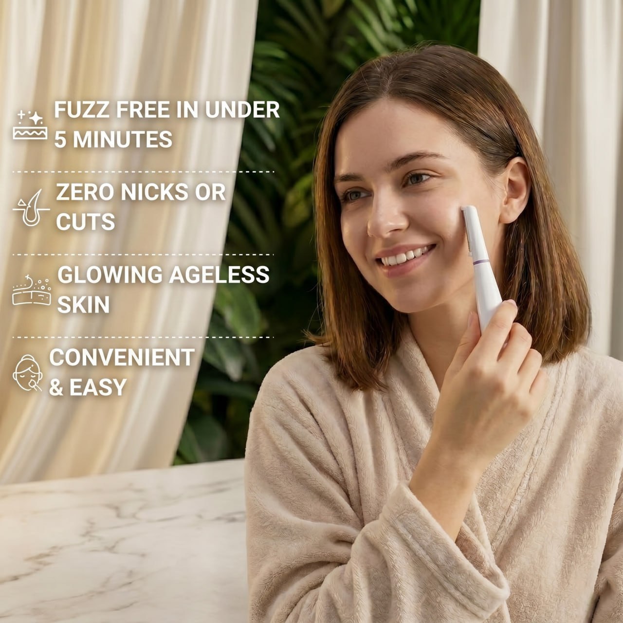 Advanced Sonic Dermaplaning Tool for Smooth, Radiant Mature Skin
