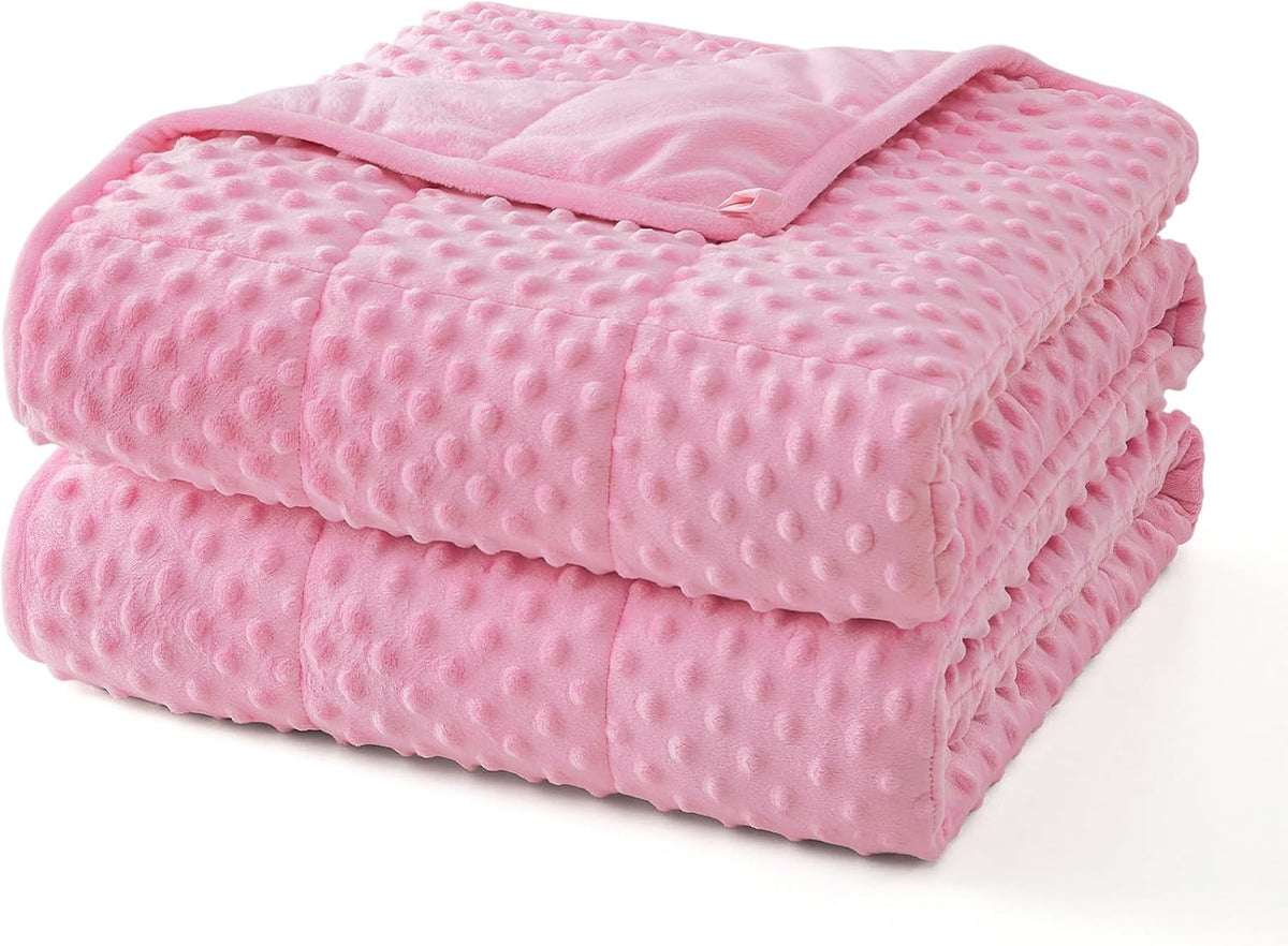 Cozy Comfort Gewichtsdecke mit Punktmuster — Kühlender Mikrofaserbezug, gleichmäßige Gewichtsverteilung