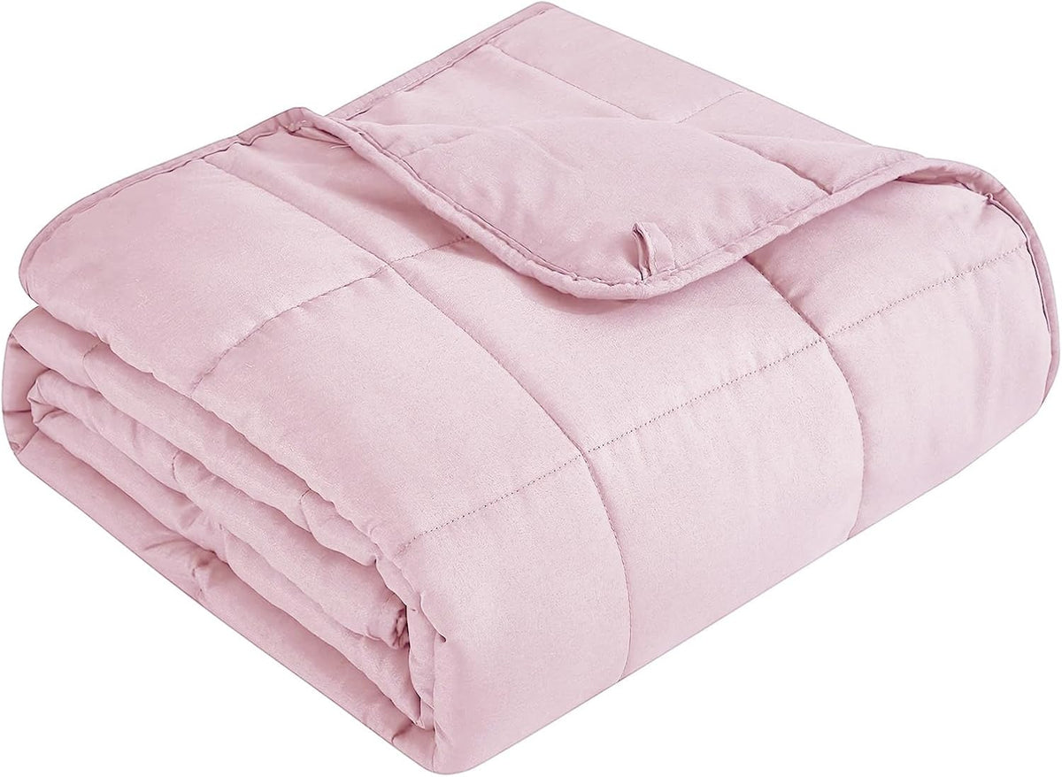 Pătură ponderată Cozy Comfort — țesătură din microfibră răcoritoare, umplutură cu reglare termică
