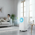 Volně stojící přenosná klimatizace v bílé barvě - energeticky úsporná a s režimem spánku