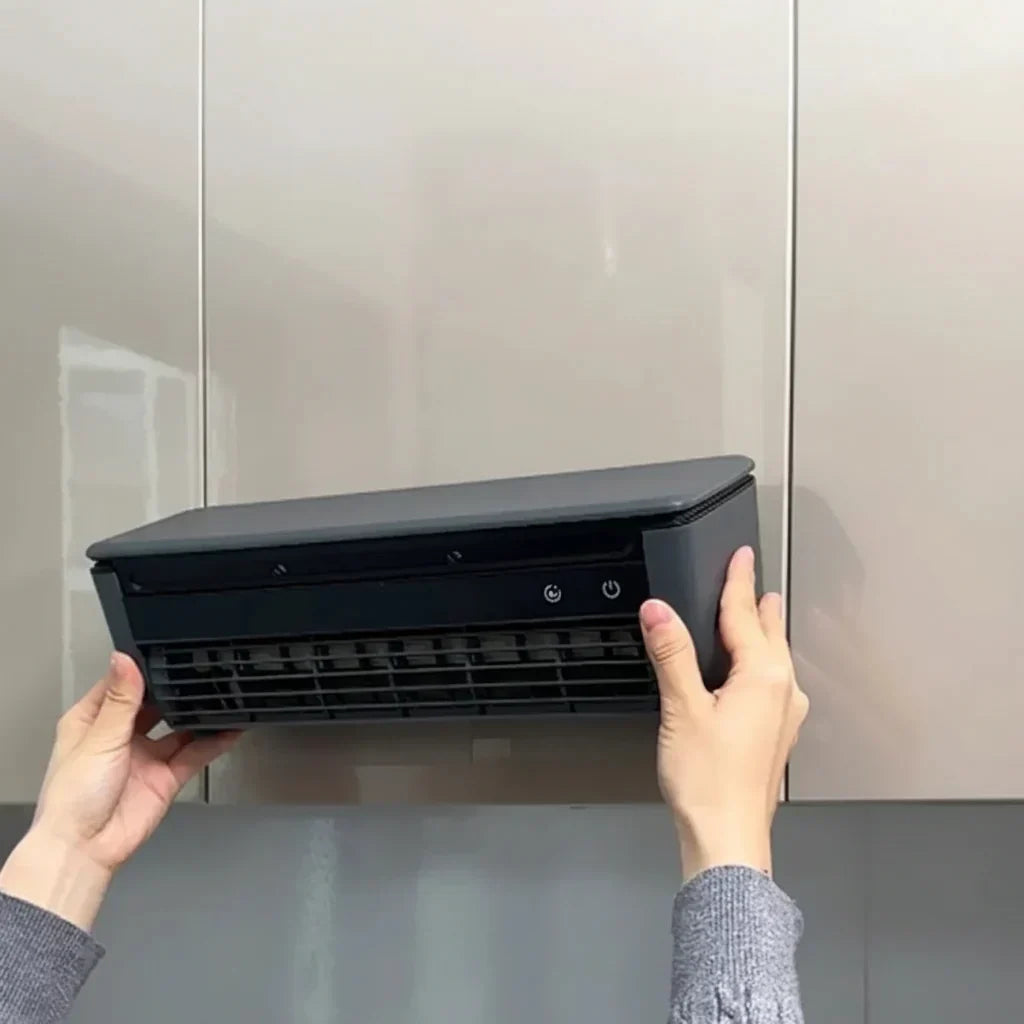 Ar condicionado portátil de parede - Controlo remoto, design sem pás