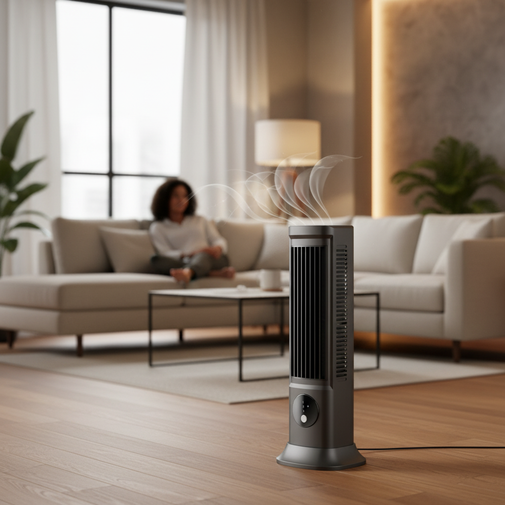 Portable Tower Cooling Fan Oscillating Slim Remote | Meowbutter