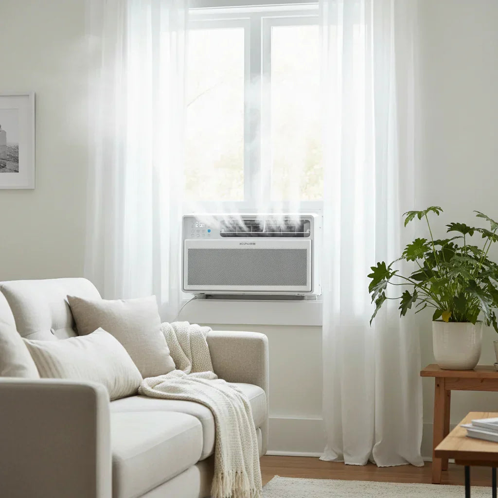 Energieeffiziente Fensterklimaanlage — Kompaktes tragbares Kühlgerät