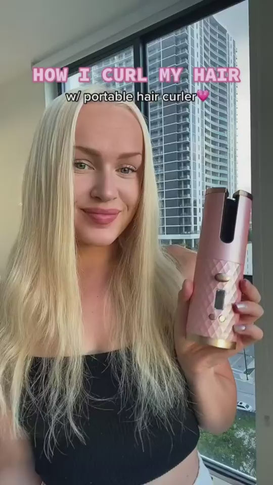 Cordless Auto-Rotating Hair Curler for Effortless, Everyday Curls