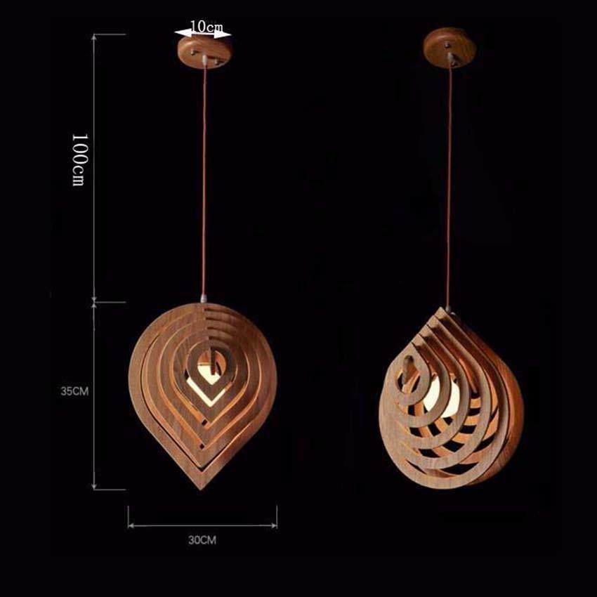 Scandinavian Solid Wood Hanging Light | Orntli